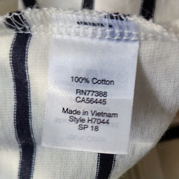 J. Crew Black/White Striped Long Sleeve Cotton Maxi Dress Size Small - Picture 6 of 7